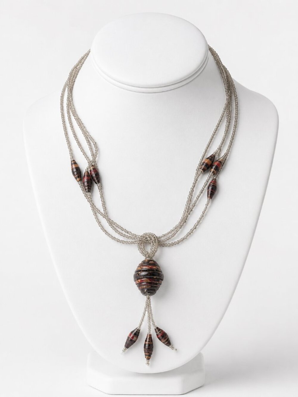 Long Beaded Necklace - Hand Crafted